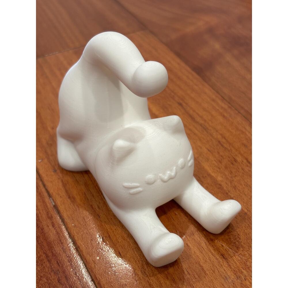 Cute Cat Phone Stand & Paint-Your-Own Figurine DIY Coloring Toy | Desk Accessory